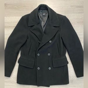 Mens Wool Blend Peacoat